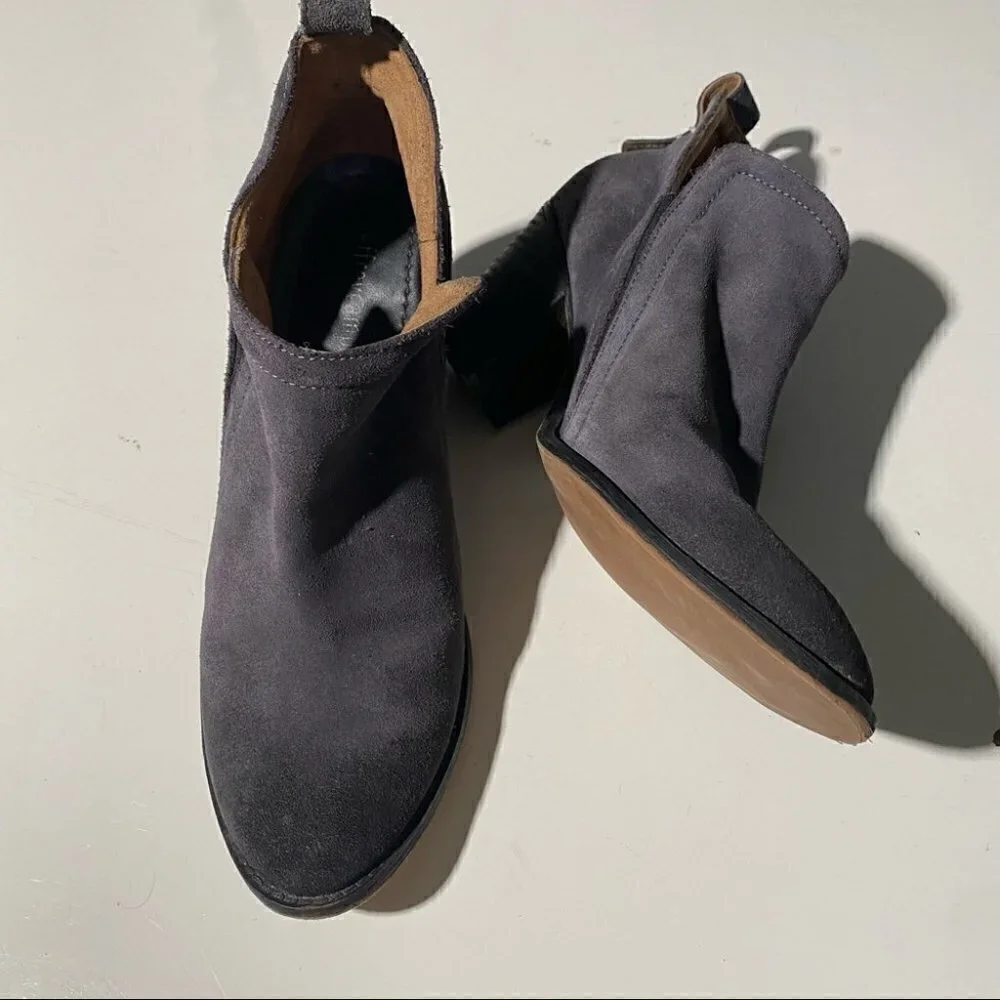 Jeffrey Campbell Rosalee Blue Suede Ankle Booties